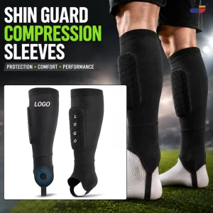 Soccer Leg Sleeves Professional Anti Collision EVA Shin Pads Elastic Football Compression Honeycomb Shin Guards
