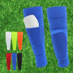 Soccer Shin Guard Holders Calf Sleeves Spandex Compression Lightweight Leg Warmers for Youth Adult Football Sports Safety