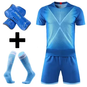 Soccer Shirts and Shorts Set for Men Kids Football Uniforms Custom Soccer Clothes Sets With Socks and Shin Guard