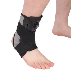 Soft Breathable Ankle Stabilizer Support Foot Guard Straps Adjustable Button Closure Brace Ankle