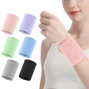 Soft Breathable Polyester and Cotton Sports Wrist Guards for Volleyball and Badminton