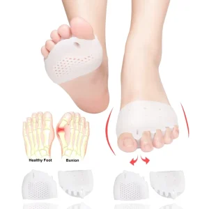Soft Breathable SEBS Metatarsal Foot Pain Relief And Thumb Valgus Toe Separators Spacers Bunion Corrector Forefoot Pad