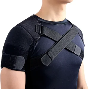 Soft Comfortable Breathable Sports Protection Neoprene Double Shoulder Support Brace Strap Wrap