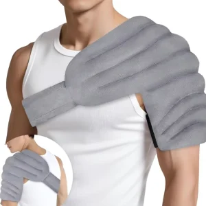 Soft Plush Microwave Shoulder Heating Pad Reusable Hot Cold Wrap For Post-Workout Soreness & Relaxation