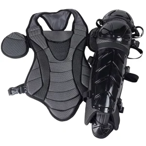 Softball & Baseball Protective Gear Set Catchers Chest Protector & Leg Guard for Ball Catching