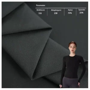 Solid Color Breathable Nylon Spandex Four-way Stretch Knit Fabric for Sports Yoga Outdoor Dress Lingerie Clothing Girls