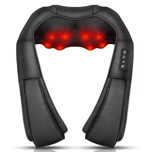 Soothing Heat Effective Muscle Pain Management Deep Tissue Relief 3D Kneading Shiatsu Neck & Shoulder Massager