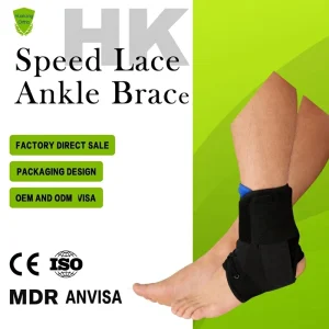 Speed Lace Ankle Brace OEM Custom Logo CE Medical Grade for Sprain Sports Injury Stabilizer