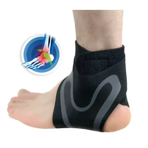 Sport Ankle Support Wrap Elastic Compression Ankle Brace With Adjustable Straps for Sprain Plantar Fasciitis