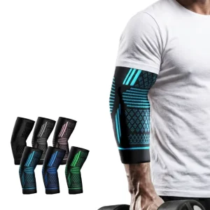 Sport Soft Elbow Guard Four way Elastic Pressure Knitted Breathable Elbow Support Basketball Badminton Protector