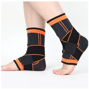 Sports Ankle Brace Wrap for Sprained Foot Adjustable Non Slip Compression Ankle Support