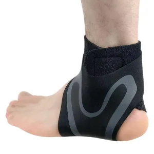 Sports Ankle Strap Brace Lightweight Compressive Joint Stabilizing Dynamic Support SBR Material Unisex Basketball Cycling