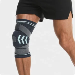 Sports Basketball Silicone Knee Pads Knee Support Brace With Elastic Strap Knee Sleeve Compression Fitness
