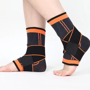 Sports Compression Ankle Brace Nylon Unisex Injury Prevention Recovery Immobilization Ankle Support Strap Protective Sleeve