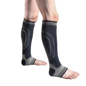 Sports Compression Leg Brace For Basketball Football Mountaineering Knitted Breathable Extended Ankle Support For Lower Limb