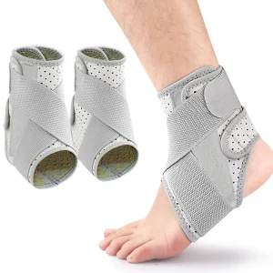 Sports Compression Steel Ankle Brace for Outdoor Cycling Basketball Badminton Dual Pressure Strap Secure Stabilization Support