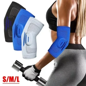 Sports Elbow Brace Hand Elbow Compression Support Sleeve Elbow Joint Support Protector for Fitness Basketball Running Tennis