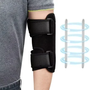 Sports Elbow Guard With Adjustable Steel Elbow Protector Sleeve Sprain Recovery Pain Relief Elbow Brace Pad