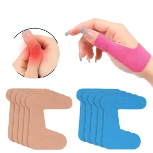 Sports Finger Joint Protection Tape Hypoallergenic Cotton Pre-Cut Kinesiology Tape Anti-Abrasion