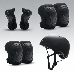 Sports Knee Elbow Protective Gear Set Hard Shell Magnetic Closure Professional Protection for Roller Skating Adults Kids Boys