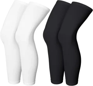 Sports Knee Pad Protective Gear Supplies Elastic Polyester Outdoor Running Soccer Basketball Compression Leg Sleeves for Men