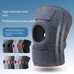 Sports Knee Pads Professional Protection Thick Polyester Breathable Anti Slip Spring Support For Fitness Running Mountaineering