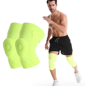 Sports Knee Pads Silicone Cushioning Basketball Fitness Mountaineering Tennis Patella Protection Knee Brace Spring
