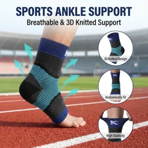 Sports Knitted Ankle Braces Breathable Ankle Support Elastic Ankle Protector for Running Basketball Football Fitness Hiking