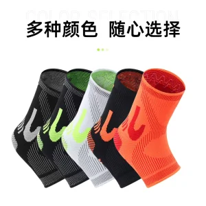 Sports Knitted Spandex Nylon Ankle Brace Anti sprain Elastic Compression Ankle Sleeve for Basketball Soccer Hiking Fitness