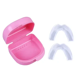 Sports Mouth Guard with Double Braces Protective Upper and Lower Teeth Gear for Football and Boxing Players
