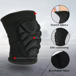 Sports Outdoor Compression Protective Anti collision Knee Pads with Thicken Eva Foam