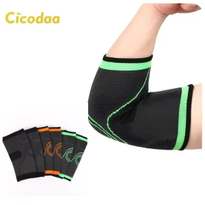 Sports Polyester Nylon Elbow Brace Sleeve Soft Compression Support Guard For Pain Relief Knee Pads Type