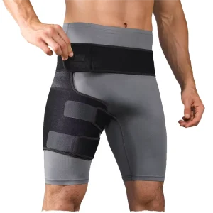 Sports Protective Gear Leggings with Anti Strain Hip Belt Groin Restraint Thigh Rest for Fitness Sports Elbow & Knee Pads