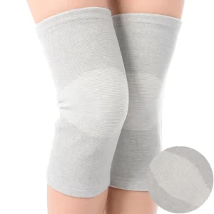Sports Protector Breathable Knee Support Sleeve Nylon Cotton 3D Knitted Non Skid Gray Knee Brace Compression