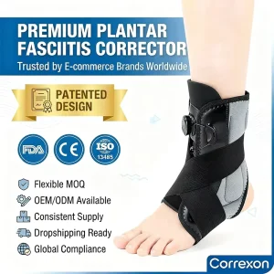 Sports Rotating Adjustable Ankle Brace with Spring Support CE ISO Certified Low MOQ Easy Sell Model Bulk Stock for Online Seller