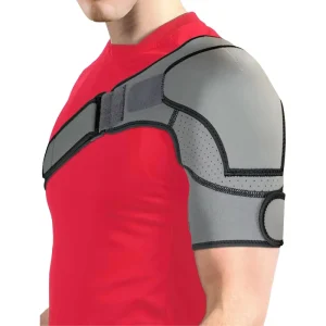 Sports Shoulder Guard Protective Adjustable Single Strap Polyester Fiber 45cm Arm Circumference Outdoor Fitness Support
