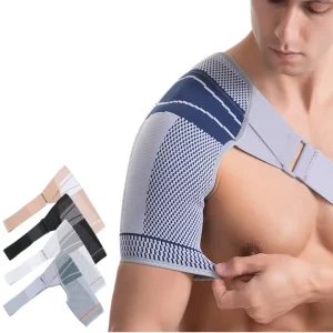 Sports Shoulder Protector Stabilizer Unisex Pressurized Breathable Adjustable Fixed Binding for Basketball Fitness