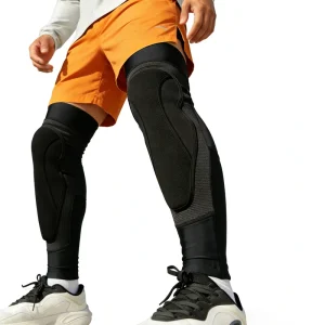 Sports Soft Compression Soccer Shin Guard Sleeve Protector MTB Shin Guard with Sponge Honeycomb Pad for Football Soccer