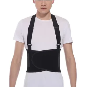 Sports Waist Support Belt Lumbar Fitness Weightlifting Running Back Belt With Shoulder Straps