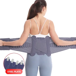Sports Waist Trimmer Belt Lower Back Support Elastic Strapping Adjustable Back Brace Professional Protection for Back Pain