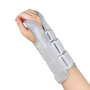 Sports Wrist Brace Pressure Plate Support for Stabilizing Joint Breathable Half Finger Wrist Guard Black Gray