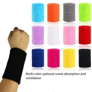 Sports Wrist Guard Fitness Sweat Towel for Men Women Summer Use Breathable Sweat Absorbent Cuff Detail Crew Length