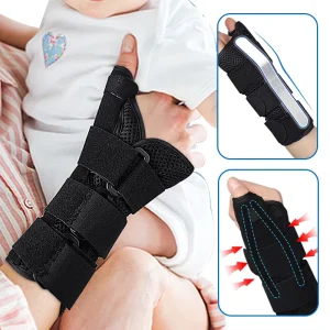 Sports Wrist Protection Thumb Splint Stainless Steel Plate Support Brace Protector Strap Pressure Fixed Hand Guard Adult