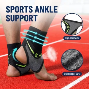 Stable Fixed Support Sports Ankle Braces Breathable Fabric with Geometric Print Ankle Support Wrap for Sports Activities