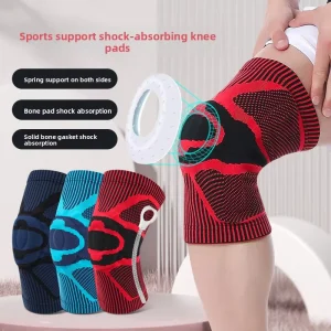 Stock Sports Knee Pads Knitted Pressure Support Patella Leg Guard Basketball Fitness Protective Gear Shock Absorption