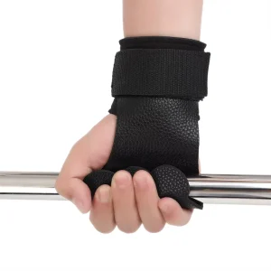 Strength Training Microfiber Cowhide Wrist Gloves Wrist Guard Football Deadlift Pull Up Assistance Grip Bodybuilding Sports
