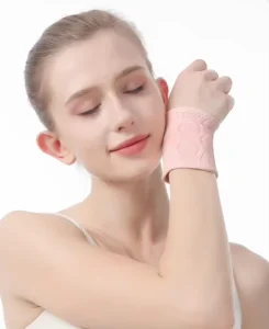 Stretchable Solid Wrist Guard Sweat Absorbing Breathable Design Lightweight Portable Wrist Sleeve for Student and Adult Sports