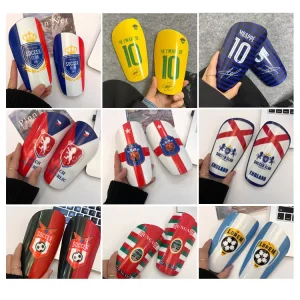 Sublimation Soccer Shin Guard Blanks Heat Transfer DIY Football Gear Shin Protective Pads Football Match Equipment