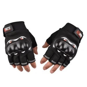 Summer Half Finger Polyester Mountain Bike Gloves for Outdoor Sports Cycling with Protective Non-Slip Design