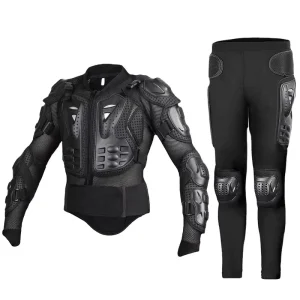 Summer Motorcycle Protective Armor Suit PE PP Hard Shell Anti Fall Riding Jacket Pants Adjustable Waist Velcro Off Road Street